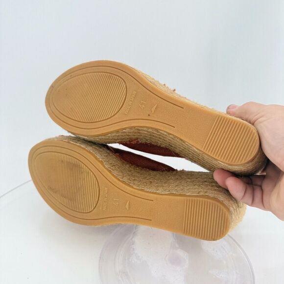 Toni Pons Womens Lugano Espadrille Sandals Platform Wedge Orange Canvas 41 10 US - Picture 11 of 16